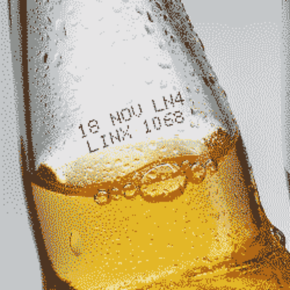 glass bottle batch code print